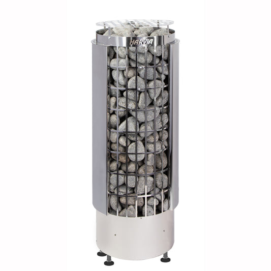 Cilindro Half Series Stainless Steel Sauna Heater - External Controls, 240V 1PH