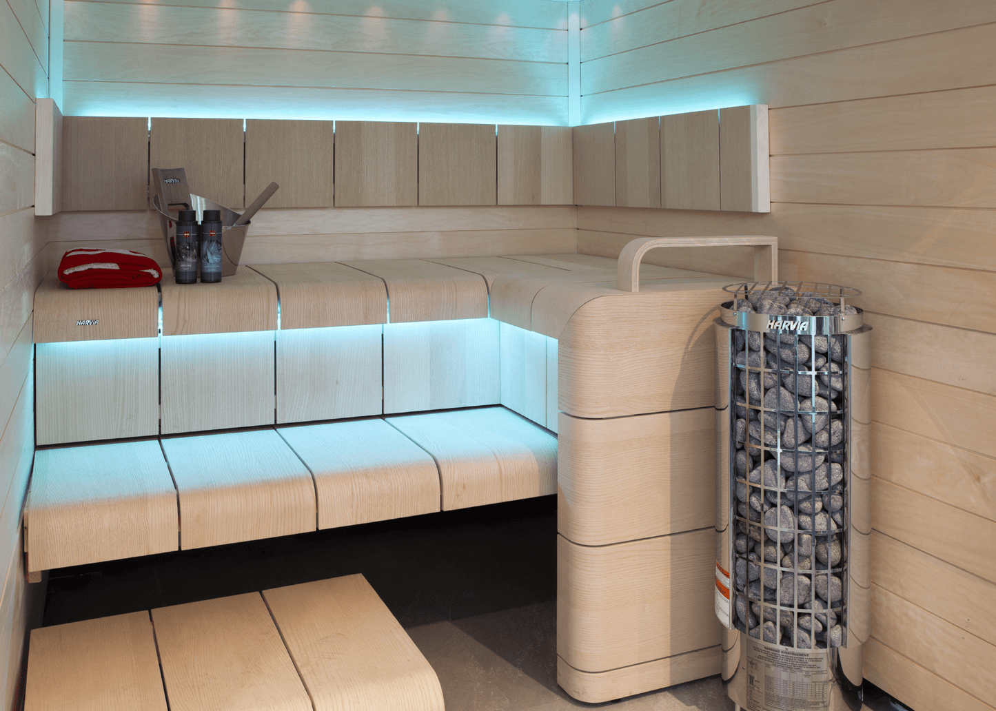 Cilindro Half Series Stainless Steel Sauna Heater - Built - In Controls, 240 V 1 PH - Biohack Your Sauna