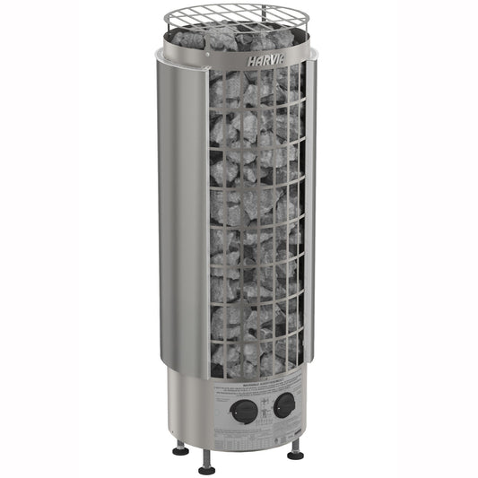 Cilindro Half Series Stainless Steel Sauna Heater - Built - In Controls, 240 V 1 PH - Biohack Your Sauna