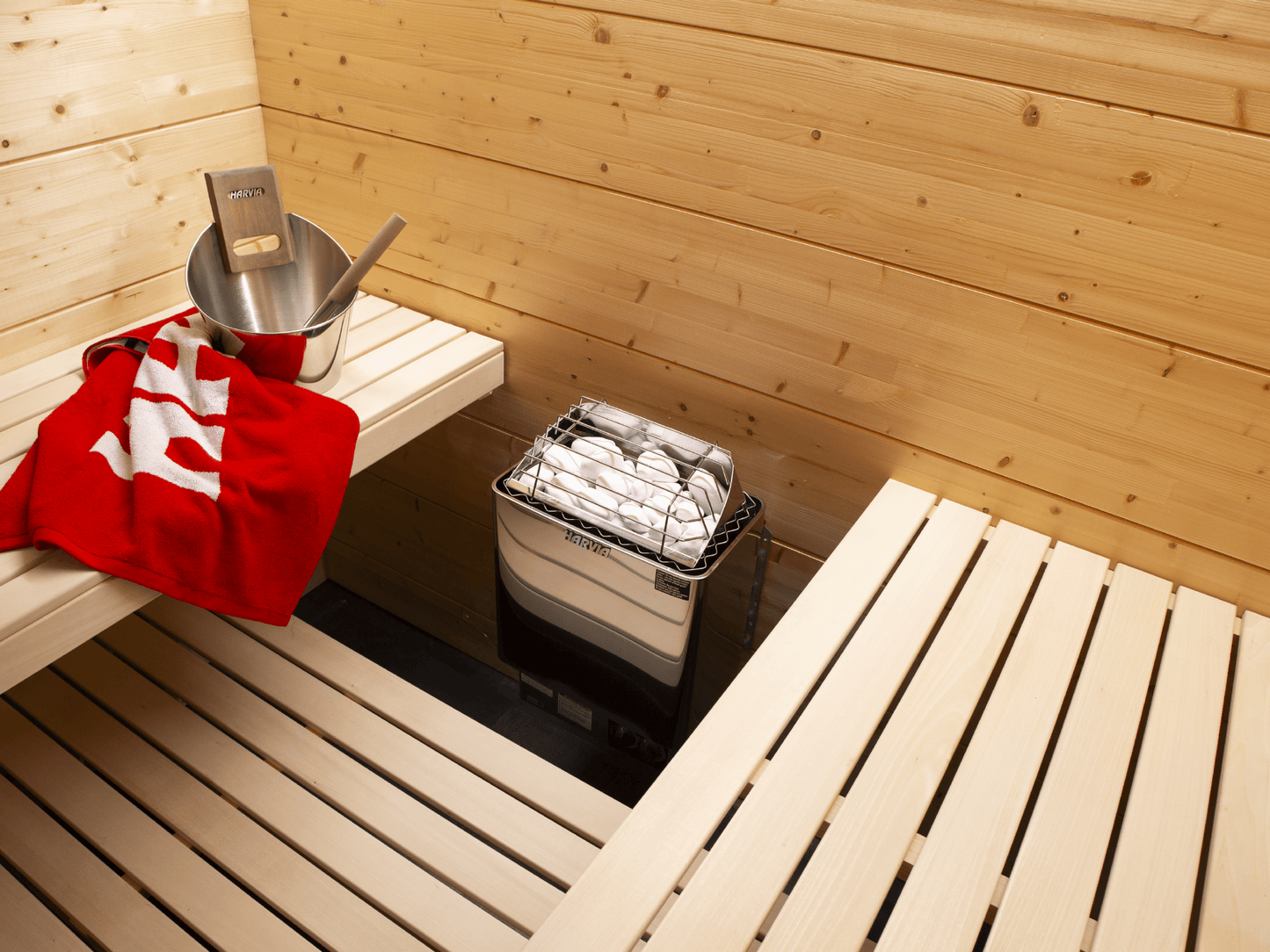 Harvia KIP Series Stainless Steel Sauna Heater with Built - In Time & Temperature Controls - Biohack Your Sauna