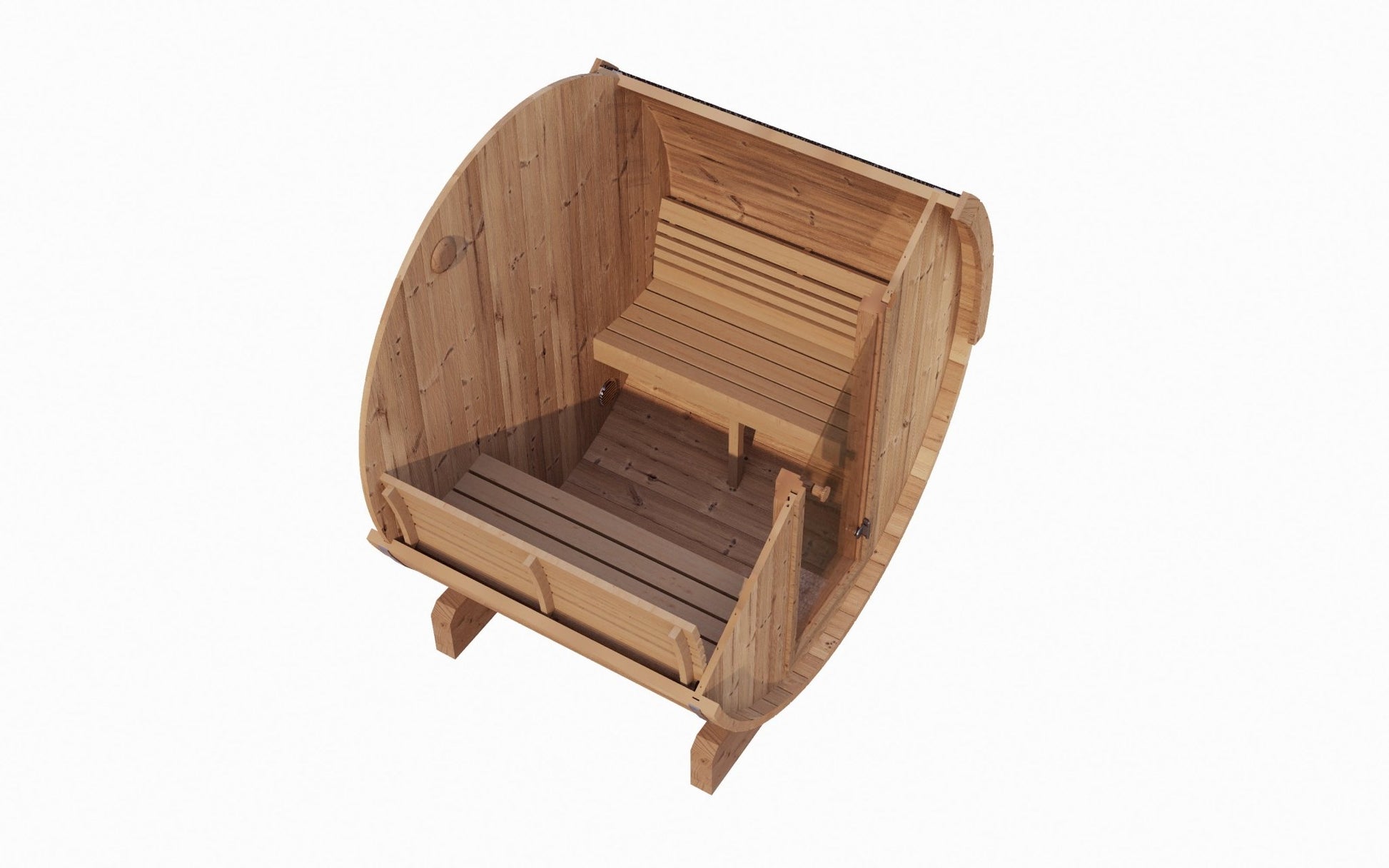 SaunaLife Model E6 Outdoor Barrel Sauna - Biohack Your Sauna