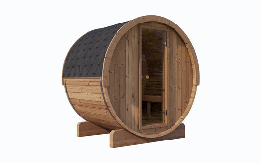 SaunaLife Model E6 Outdoor Barrel Sauna - Biohack Your Sauna